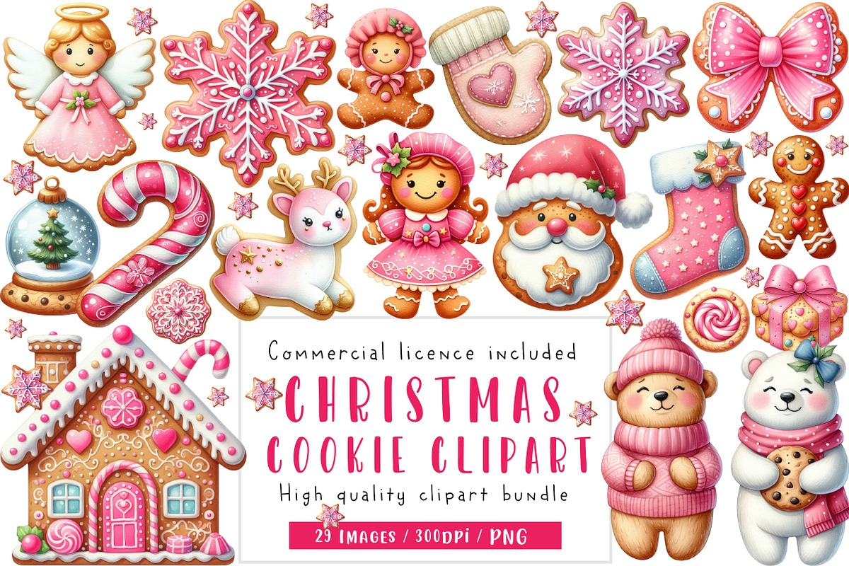 Christmas Cookie Clipart, an Illustration by CreationArt (Photo 1 of 5)