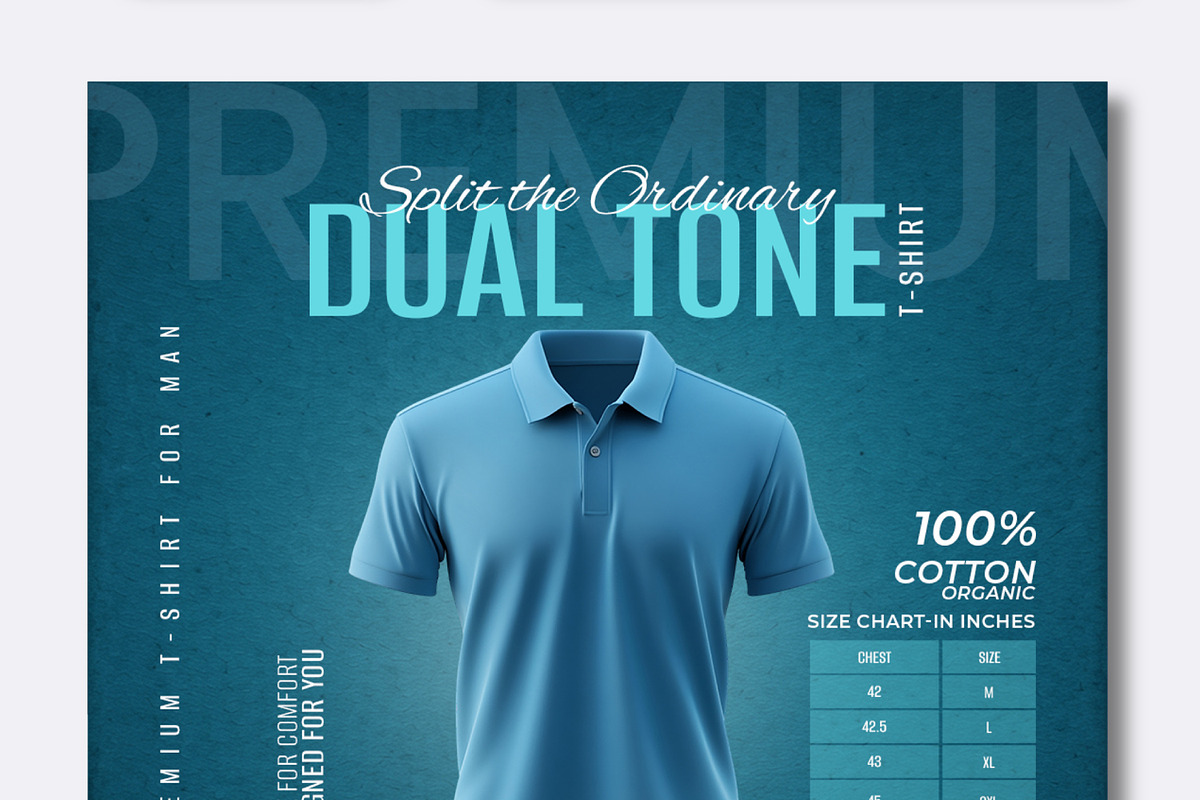 Dual Tone T Shirt Social Media Post preview 3