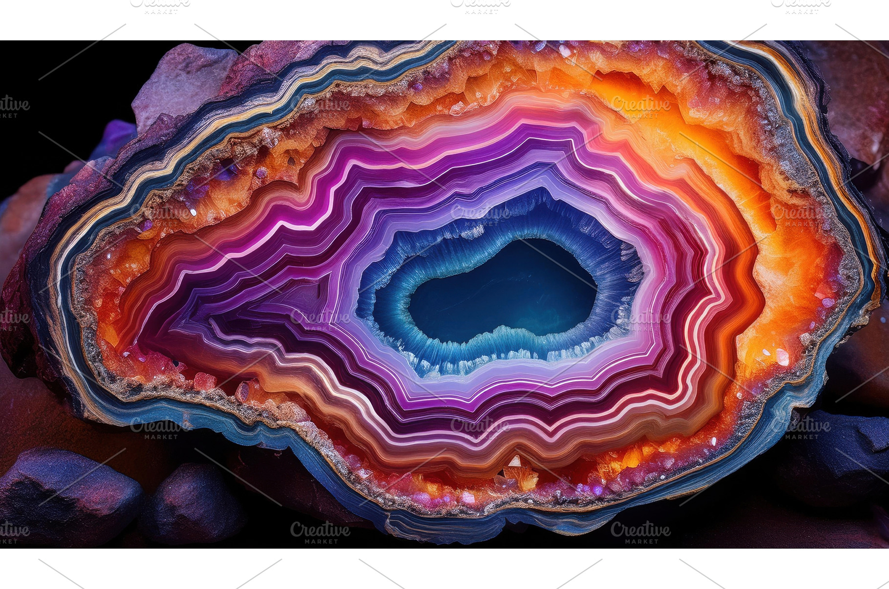 A vivid cross-section of an agate, an Arts & Entertainment Photo by Igor Tichonow