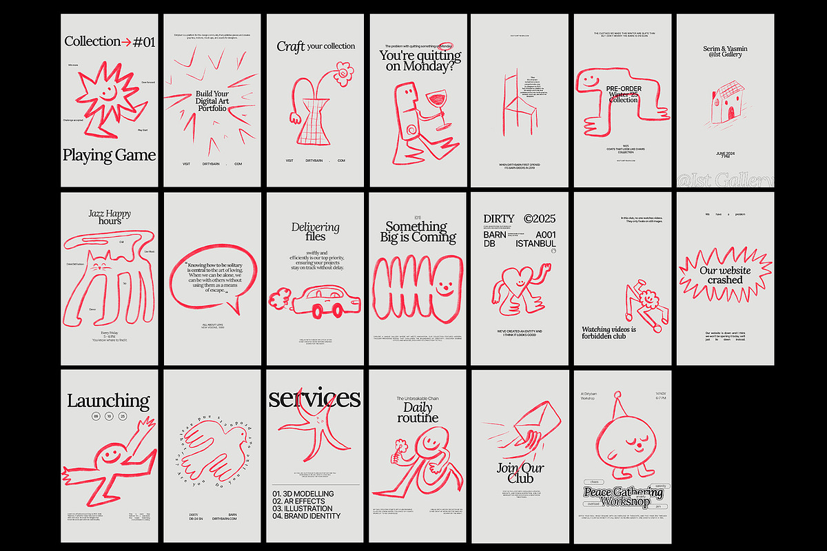 Wonky Social Media Pack, a Social Media Template by Dirtybarn (Photo 4 of 7)