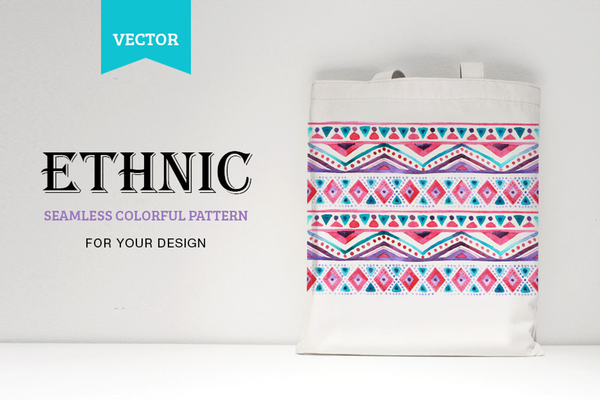 Seamless colorful aztec pattern. preview 3