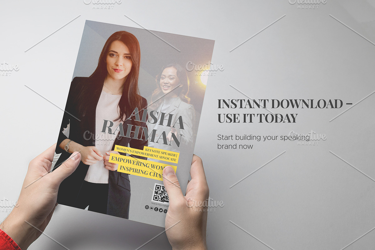 Modern Speaker Media Kit Template, a Brochure Template by Oshin Design (Photo 7 of 7)