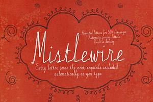 Mistlewire - Textured Script Font, a Handwritten Font by Lilithcollageart