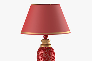 Old-style Lamp With Red Dome