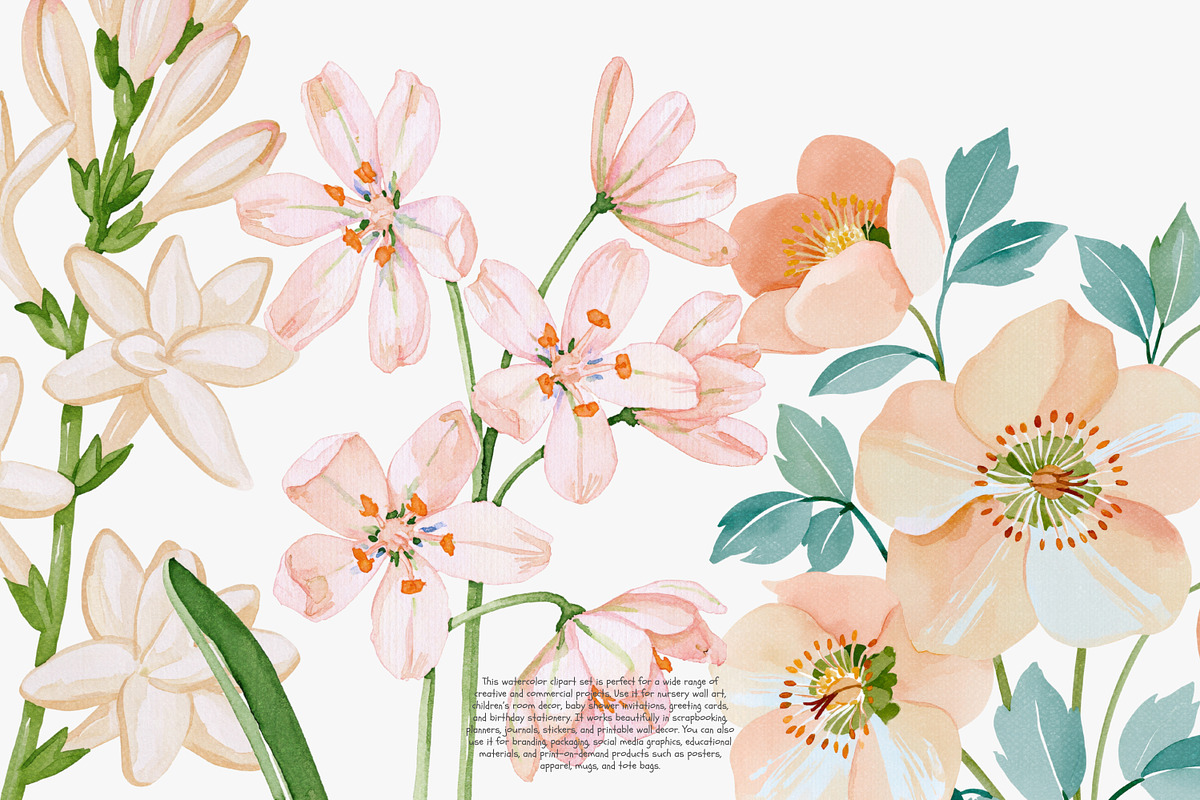 Flower Clipart Huge Bundle, a Decorative Illustration by Patishop Art (Photo 7 of 11)