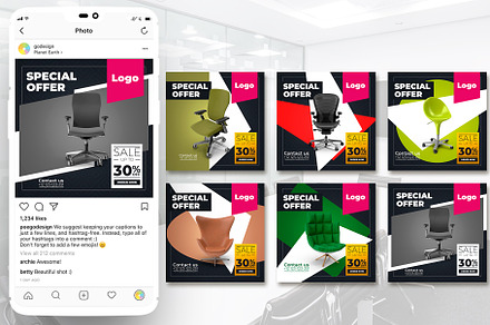 Instagram Posts Furniture Template