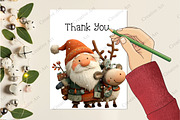 Christmas Gnome Clipart Bundle, an Illustration by Creative Art (Thumbnail 8 of 10)