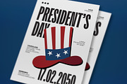 White Bold President's Day Flyer Set, a Flyer Template by graphicook (Thumbnail 2 of 3)
