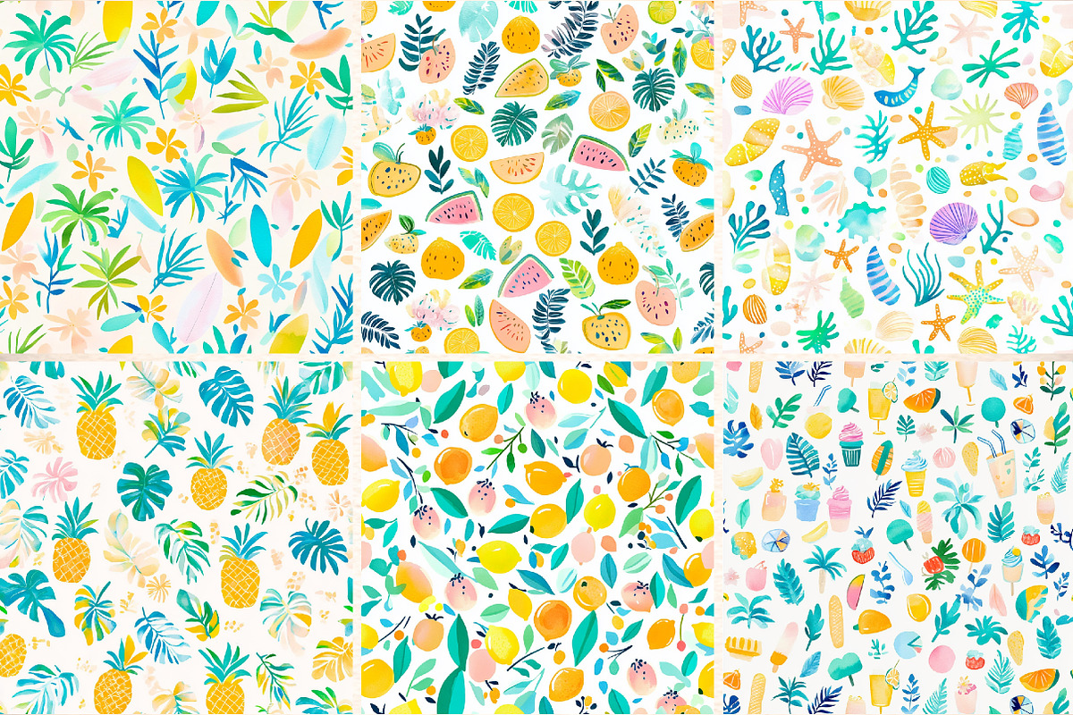 Summer Seamless Pattern, a Pattern Graphic by Digital Artistic99 (Photo 2 of 8)