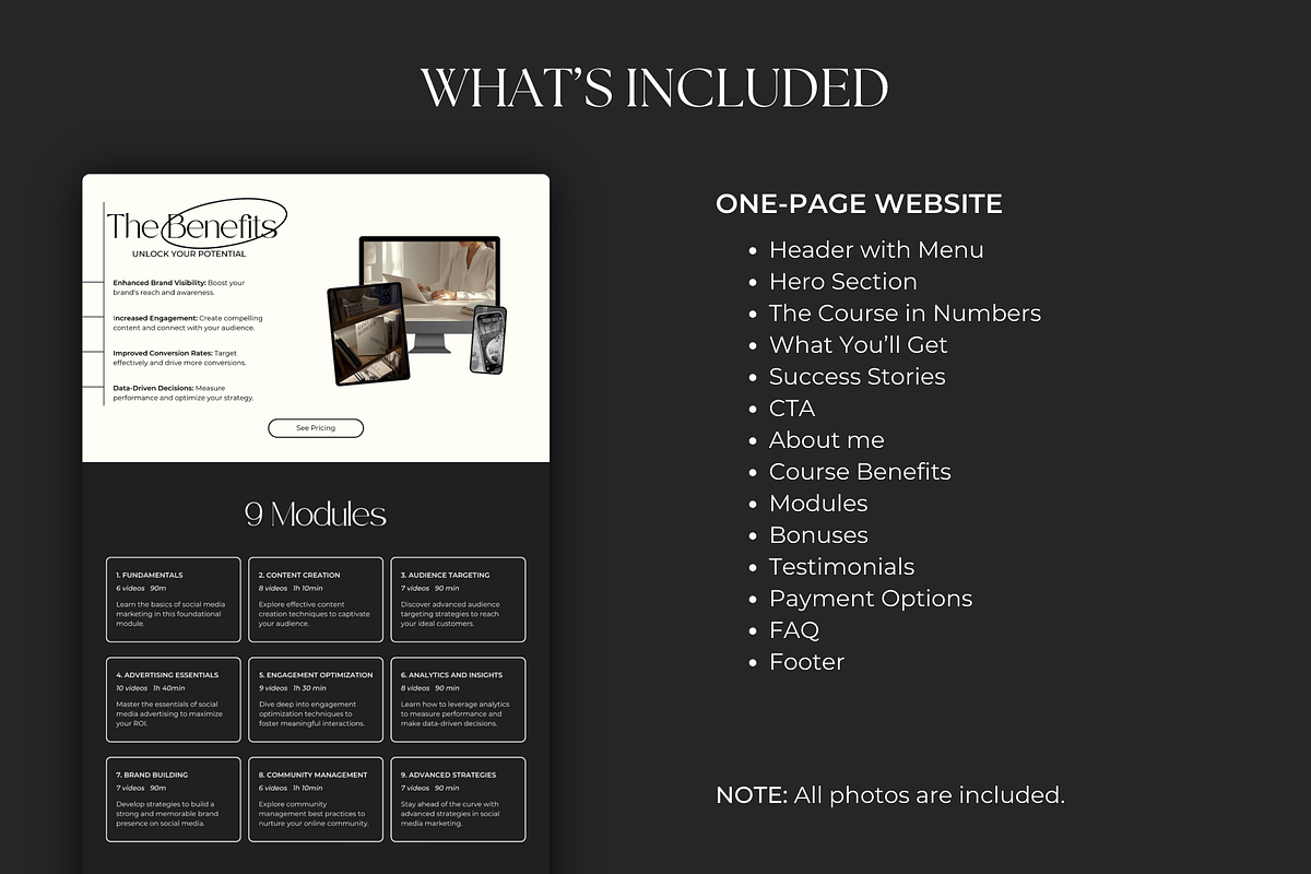 Course Sales Page for Canva, an App Template by Meraki Templates (Photo 4 of 8)