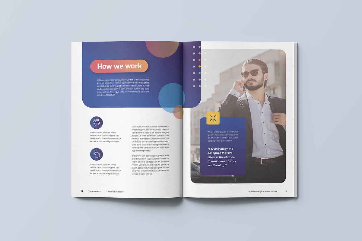 Company Profile Dark Blue Color, a Print Template by UICreative (Photo 2 of 4)