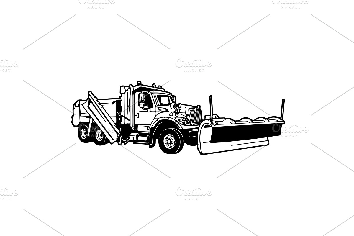 Snowplow - snow removal - Special, a Transportation Illustration by Digital-Clipart