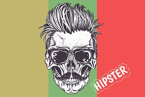 Hipster Skull Of Human