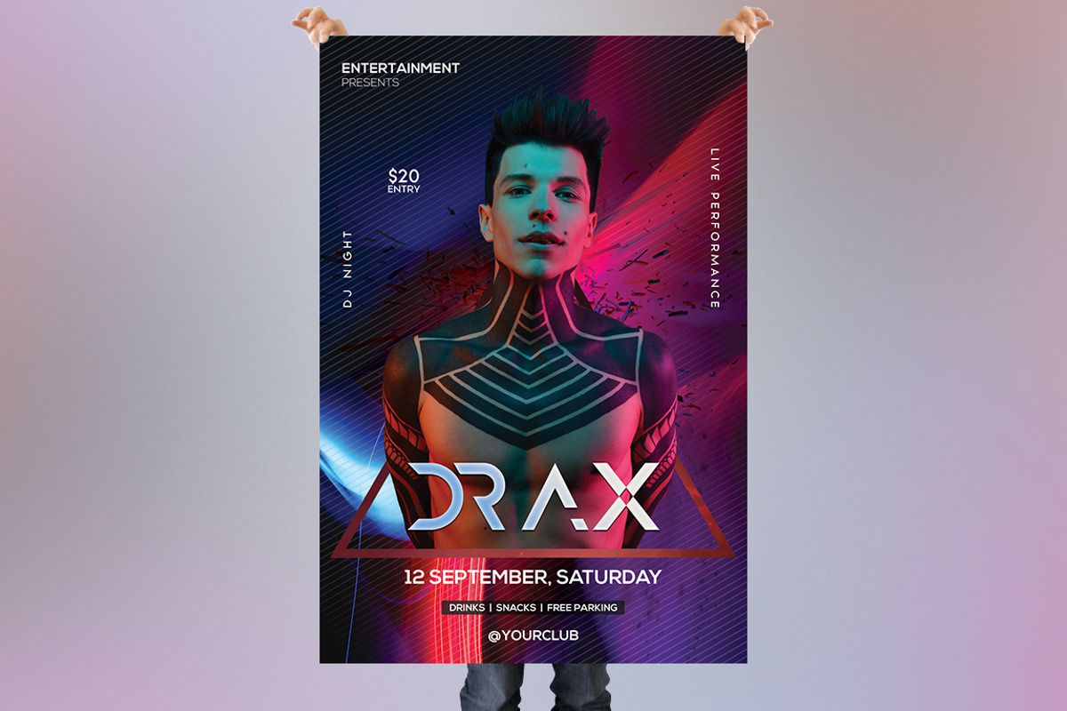 DJ Night PSD Flyer Template, a Flyer Template by Naim Selmani (Photo 2 of 3)