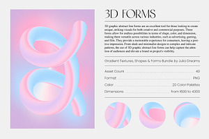 Gradient Textures Shapes 3D Objects