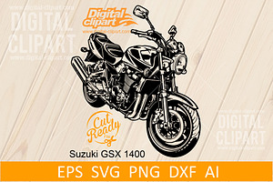 Classic Naked Motorcycle SVG
