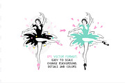 Ballet Lettering & Clipart, a Decorative Illustration by PicByKate (Thumbnail 5 of 9)