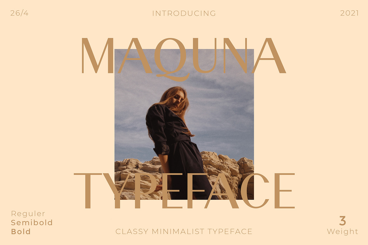 Maquna - Stylish Sans Serif Typeface, a Sans Serif Font by CCS Type (Photo 1 of 18)