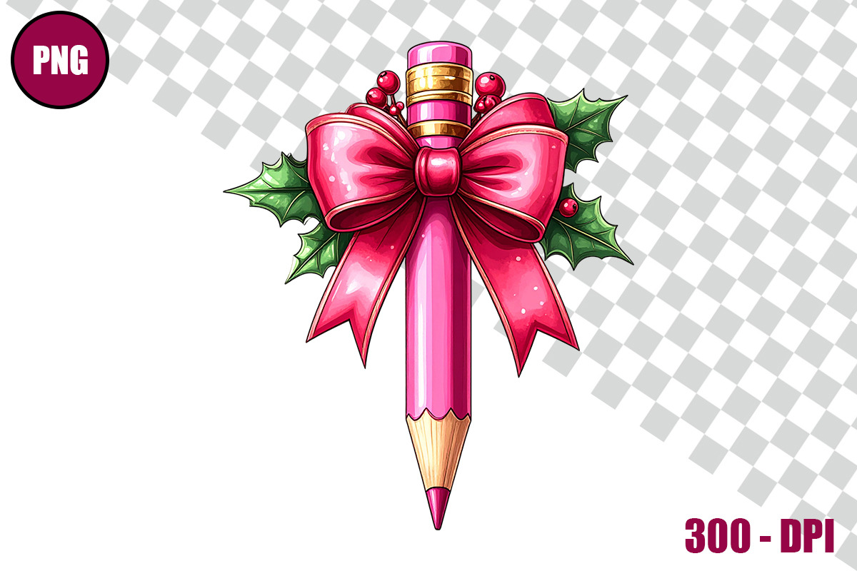 Pencil with Bow Clipart Bundle Files, a Decorative Illustration by taramija (Photo 20 of 26)