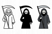 Grim Reaper Trio Vector Pack, an Object Graphic by Artonix (Thumbnail 2 of 3)