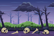 Spooky Dead Forest Game Background, a Decorative Illustration by Vowx Studios (Thumbnail 3 of 3)