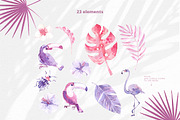 Sunset in the Tropics graphic set., a Decorative Illustration by Dinkoobraz (Thumbnail 8 of 9)