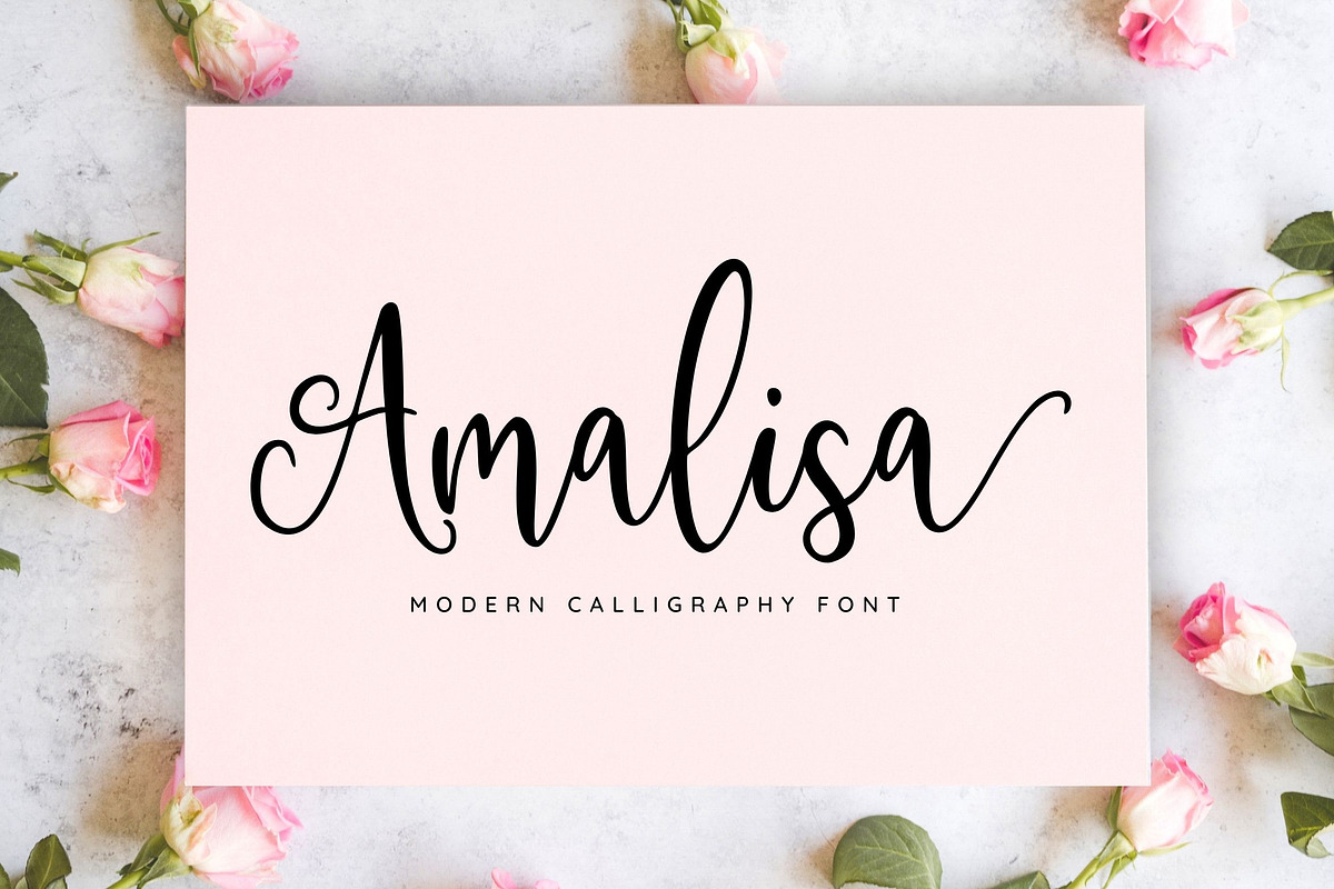 Amalisa Calligraphy Font, a Script Font by etigletters (Photo 1 of 10)