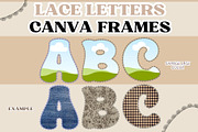 Lace Canva Frames Letters Template, a Decorative Illustration by GraphiCarola (Thumbnail 1 of 6)