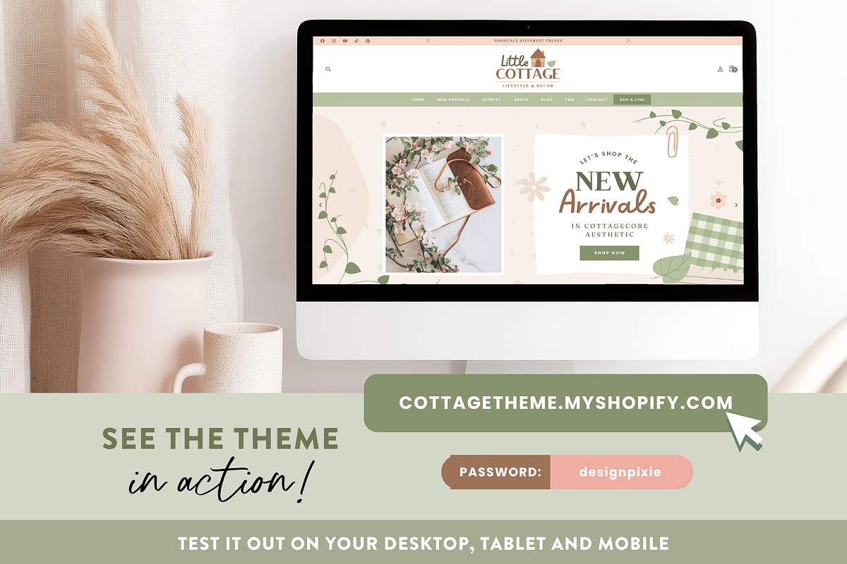 Cottagecore Shopify Theme, a Shopify Template by Design Pixie (Photo 4 of 11)