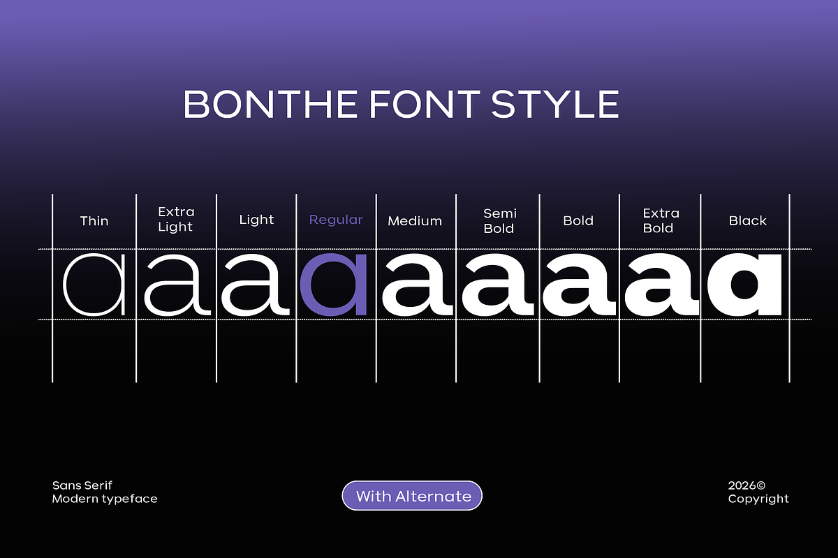 Bonthe - Geometric Sans Family, a Sans Serif Font by Dora Typefoundry (Photo 8 of 10)