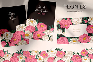 Floral wedding card backgrounds set, a Decorative Illustration by Good Studio