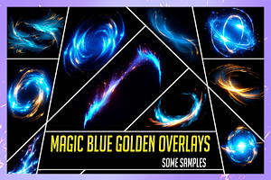 Magic Blue Golden Overlay Effects