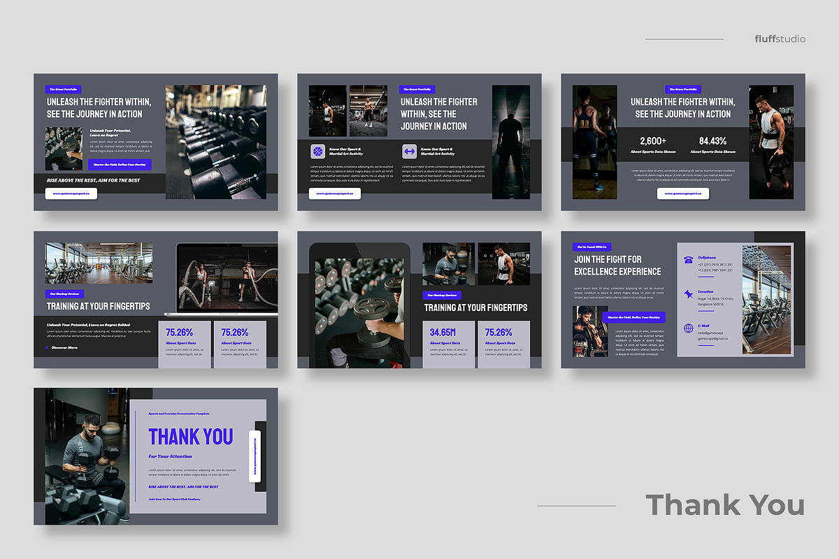 Sport & Fitness Google Slides, a Presentation Template by fluffstudio (Photo 4 of 4)
