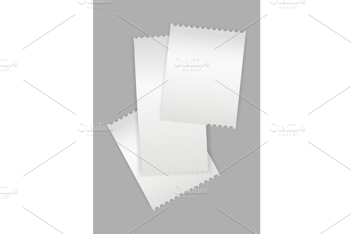 Blank payment check or receipts with, a Technology Illustration by the8monkey