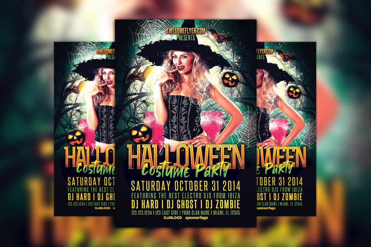 Halloween Costume Party Flyer, a Flyer Template by Flyermind