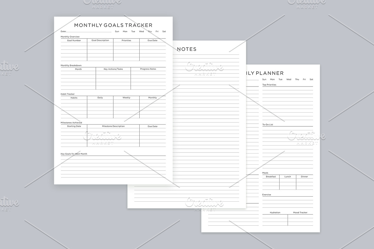 Generic Planning Pages Set V-01, a Stationery Template by shahsoft (Photo 2 of 3)