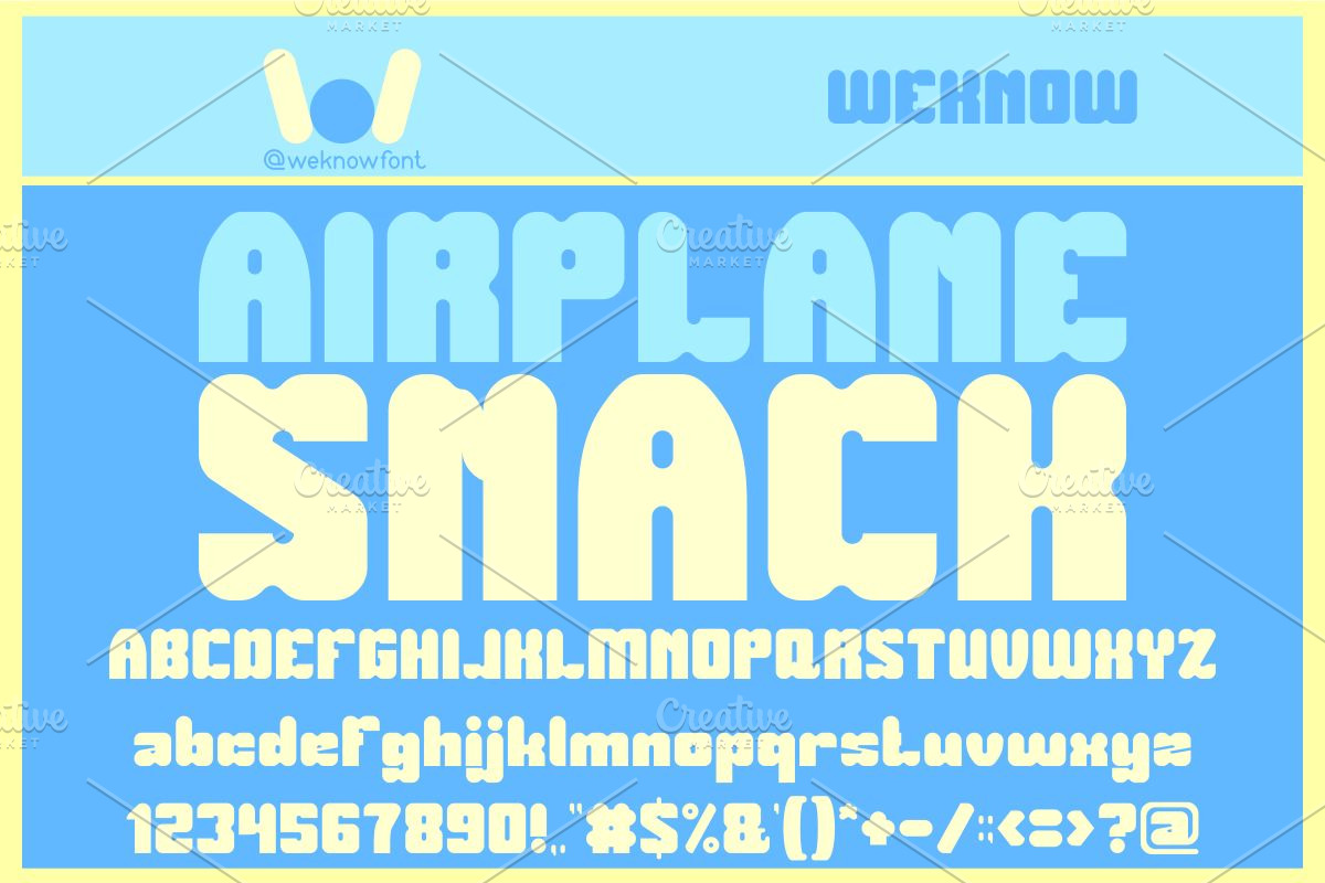 Airplane Snack font, a Font by weknow (Photo 1 of 5)