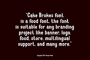 Cake Brokes - Food Font, a Sans Serif Font by QR Design Studio (Thumbnail 8 of 12)