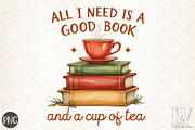 All I Need is a Good Book and Cup of, an Illustration by Libby Wishes (Thumbnail 1 of 6)