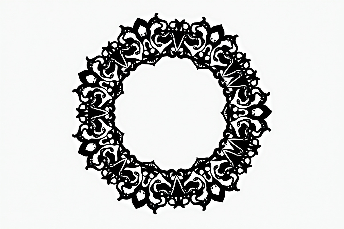 Mandala Frame with Abstract Floral, an Illustration by Amazin_art (Photo 4 of 16)