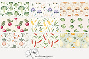 70 vegetable seamless pattern, a Pattern Graphic by Poppy Lane Studio (Thumbnail 7 of 10)