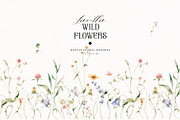 Line-thin watercolor wildflowers, a Decorative Illustration by Pamyatka Shop (Thumbnail 6 of 16)
