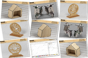 Lasercut Objects Scooter House Decor, a Design Template by AtacanDigital