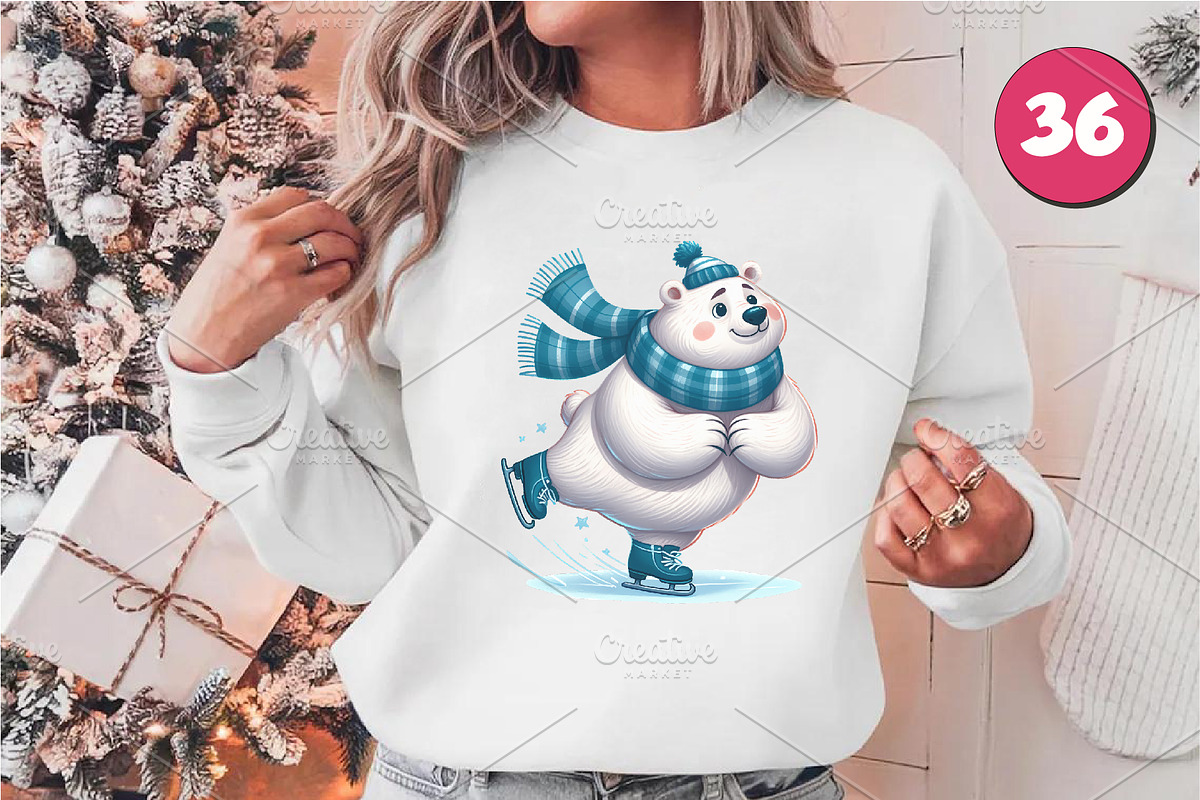Cute Polar bear. Clipart, PNG., an Animal Illustration by KENO Mascots (Photo 3 of 8)