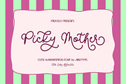 Picky Mother - Cute Monoline Font, a Script Font by Airotype (Thumbnail 1 of 12)