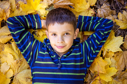 boy, teenager in Autumn Park