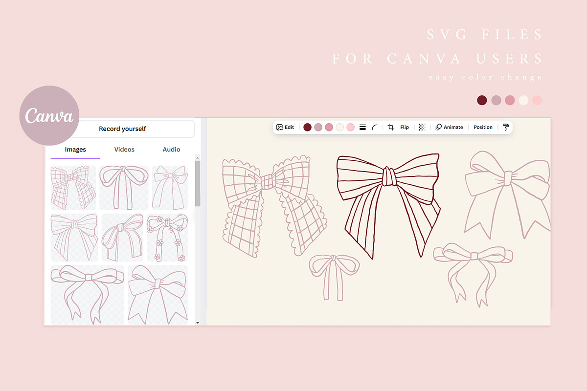 Сoquette patterns & bows, a Pattern Graphic by Cute vector (Photo 7 of 7)