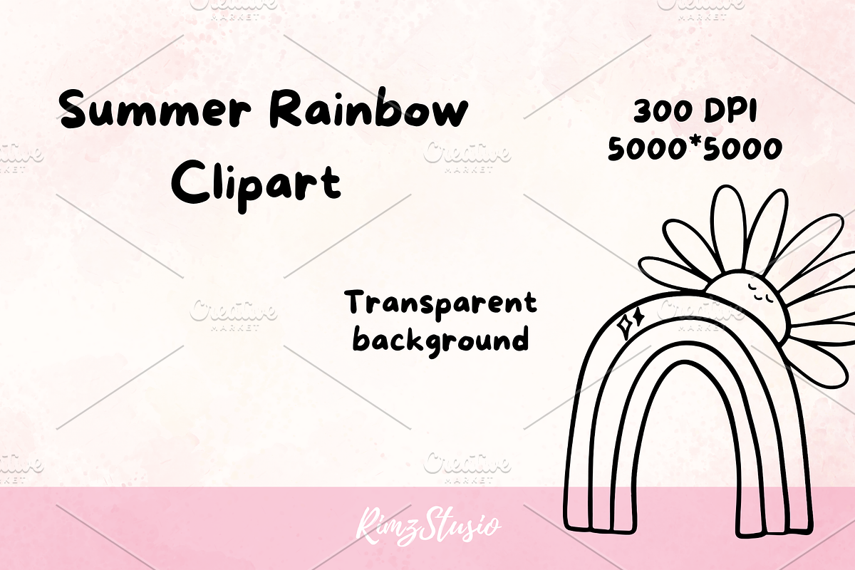 Summer Rainbow Clipart SVG PNG, an Object Illustration by RimzStudio (Photo 2 of 4)