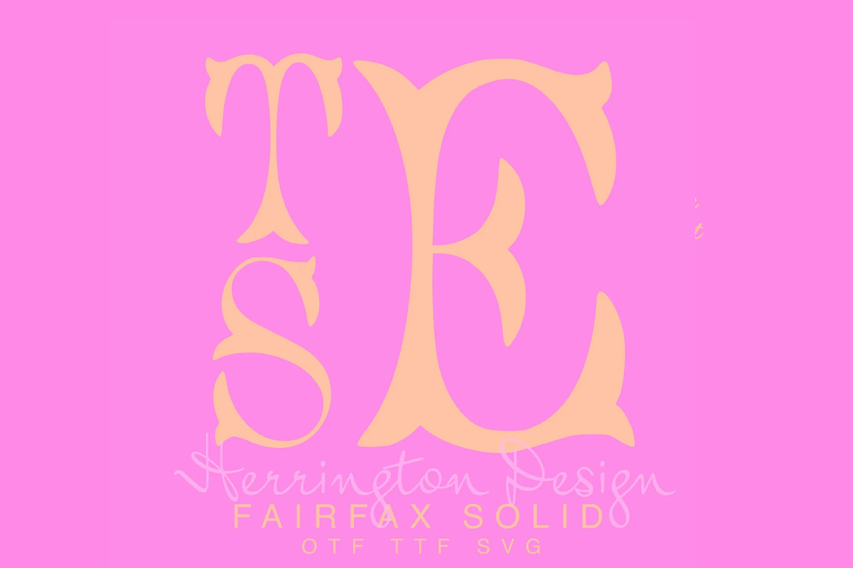 Fishtail Monogram Desktop Font OTF TTF
