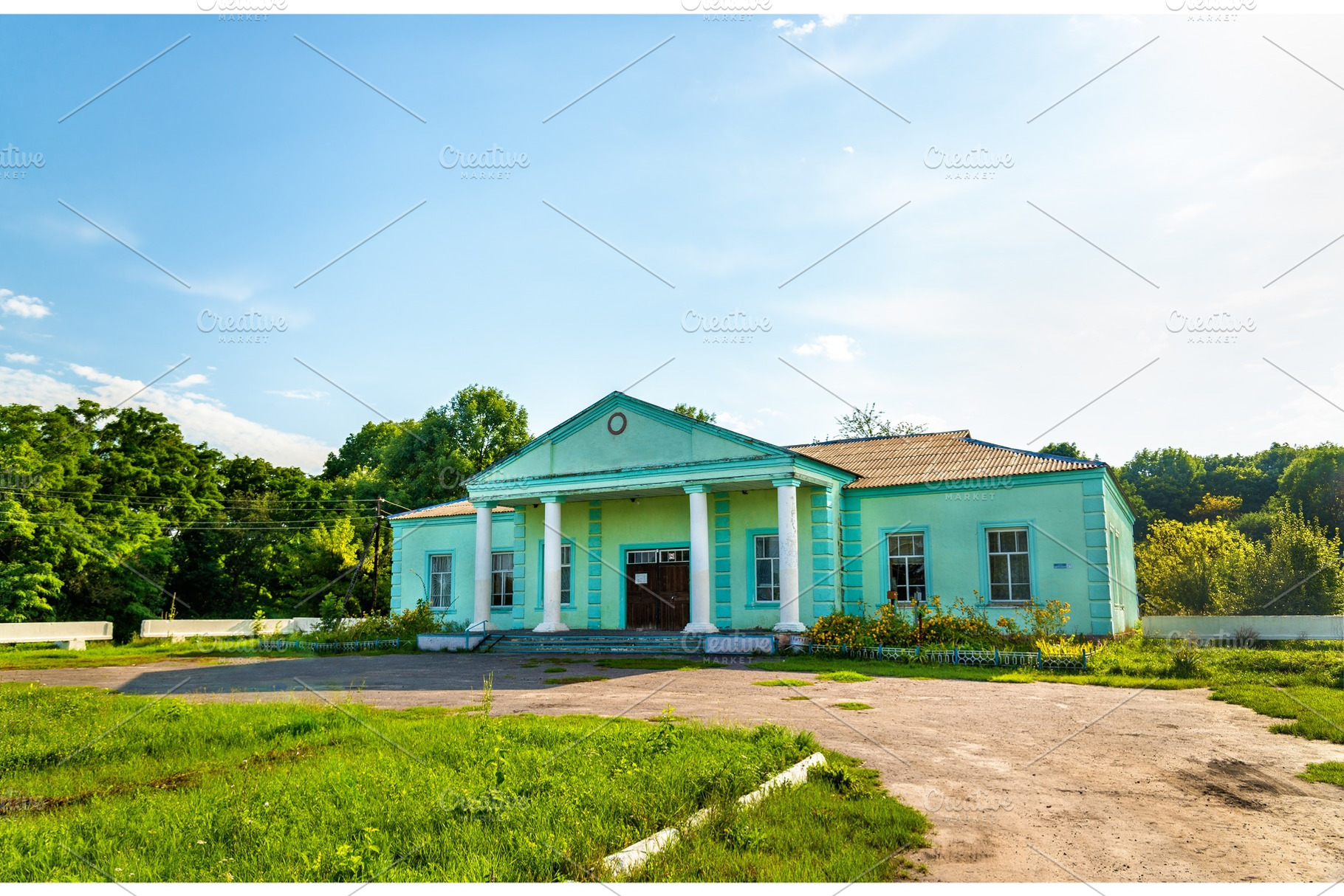 House of culture in ostanino village kursk region russia containing russia, an Architecture Photo by Leonid Andronov